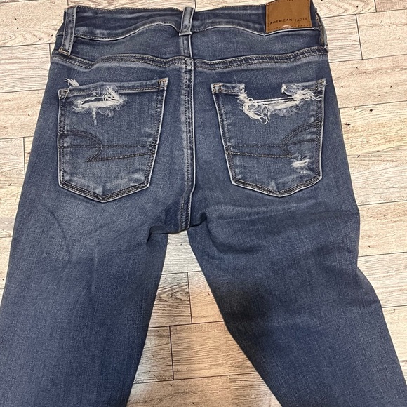 American Eagle Next Level Stretch Jegging Distressed Women 00 Regular Denim - Picture 8 of 11